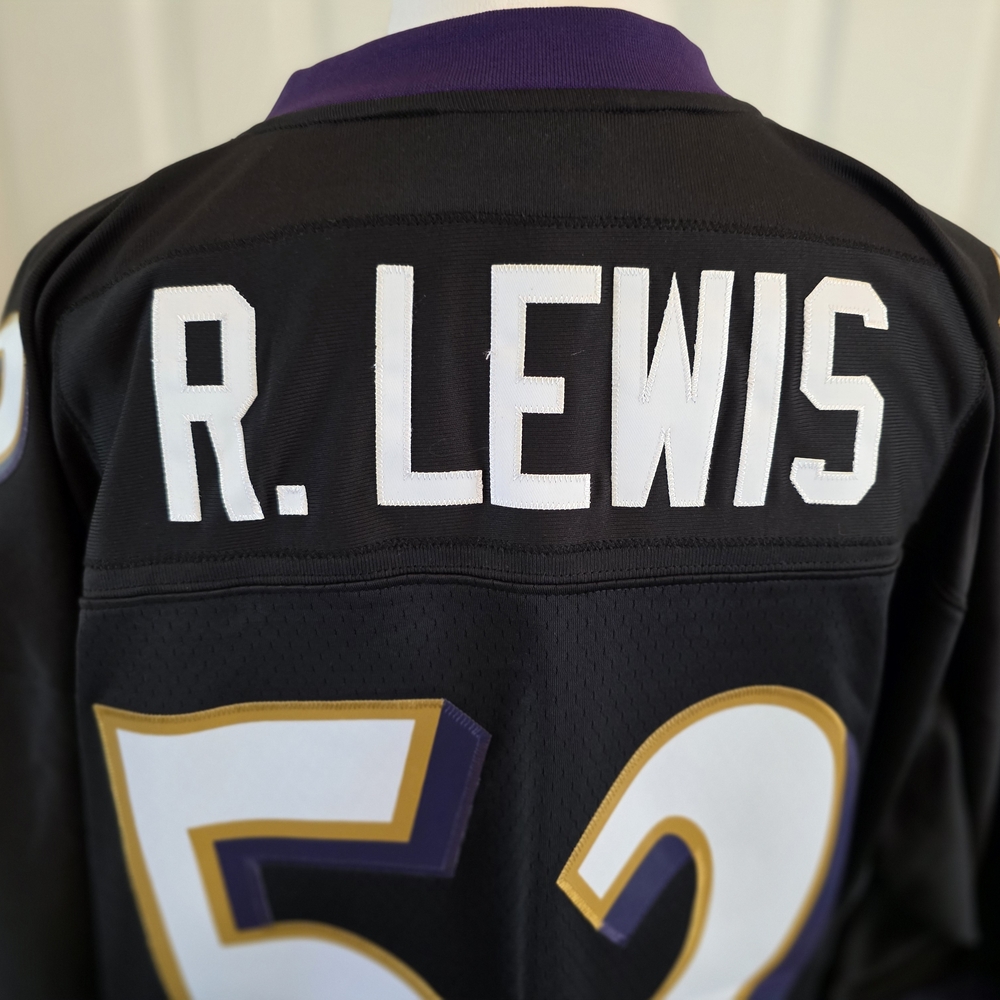 Mitchell & Ness Baltimore Ravens Ray Lewis #52 NFL Legacy Jersey 48 XL Throwback - Picture 6 of 12